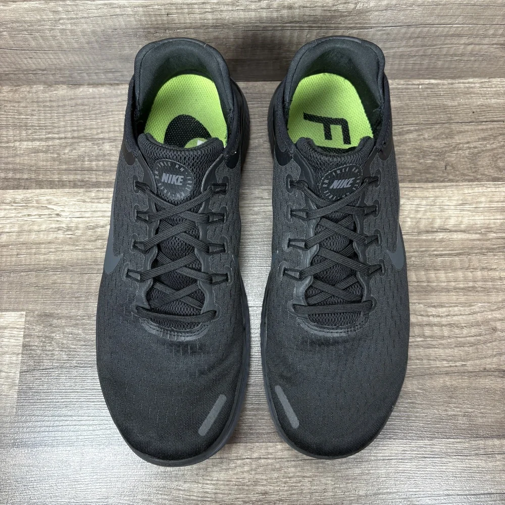 Nike Free RN Black Womens US Size 11.5 EUR 45.5 942836-002 Running Shoes